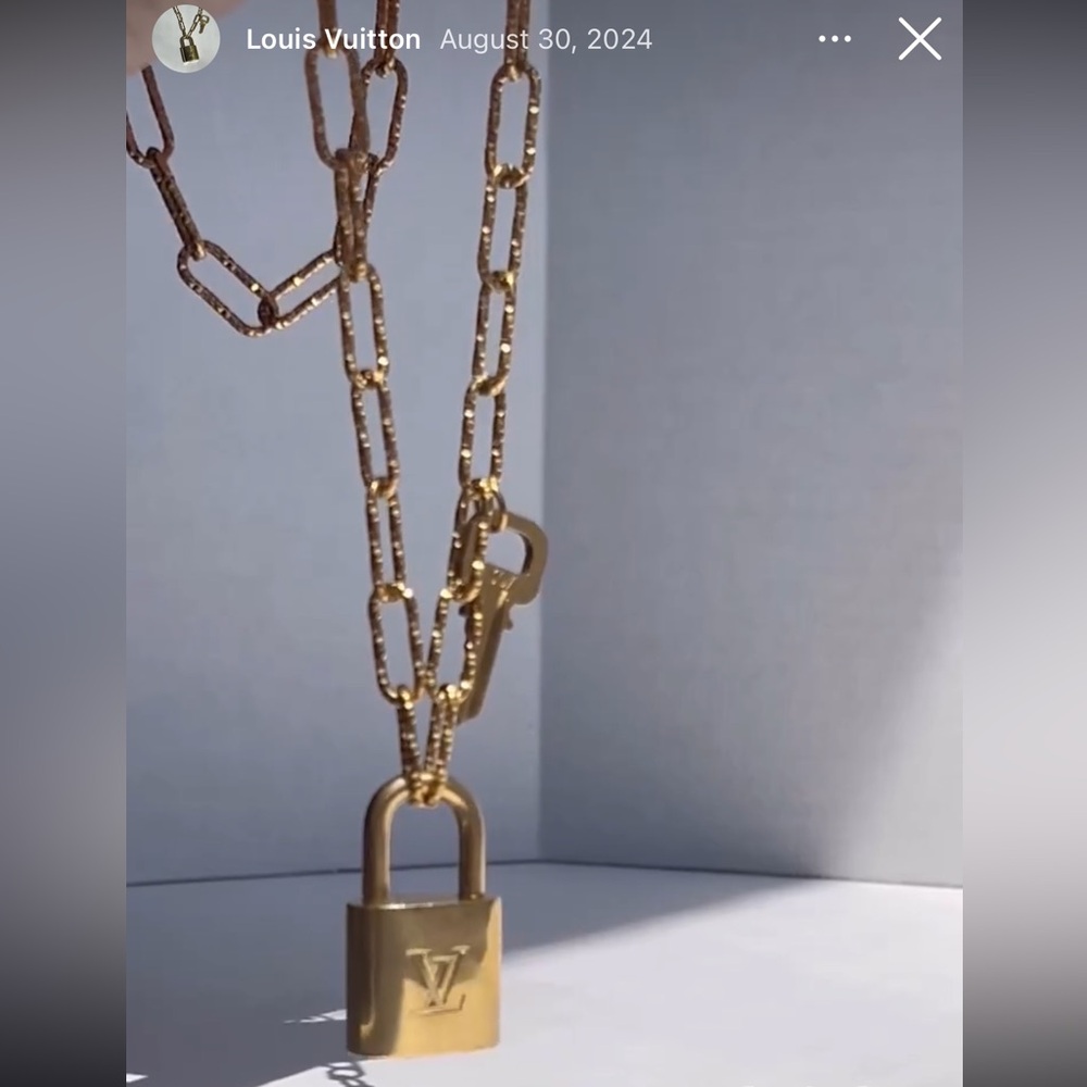 LV lock pendent Gold Necklace